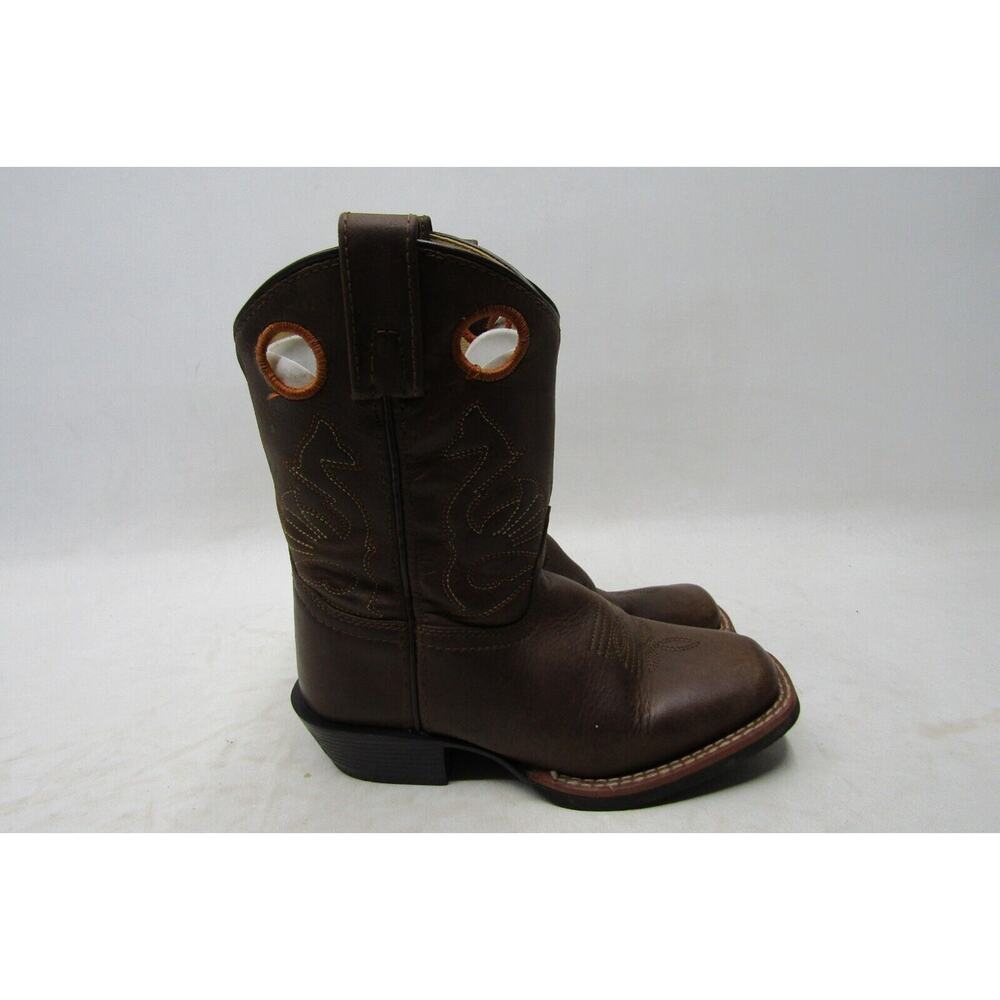 Masterson Little Kids Youth Size 13.5 M Brown Leather Western Cowboy Boots - Picture 3 of 11
